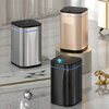 AKBK stainless steel smart induction trash can 9L black automatic large living room kitchen bathroom toilet electric with lid
