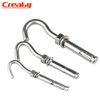Creaby304 stainless steel universal expansion hook, ceiling hook, expansion hook, ceiling fan, floor sandbag hook, 304 material, M6 2 pcs, punched 8mm