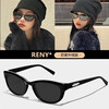 Jennie's same style sunglasses for women retro hottie cat-eye small frame gm glasses polarized anti-UV sunglasses small face gw001-smart black high-definition anti-UV
