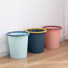 Dafu Rui 3-pack fashionable striped classification trash can with press ring without lid for living room, bedroom and kitchen in random colors