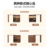 Winter wood solid wood bar table living room balcony household wine cabinet retractable all-in-one solid wood sideboard small apartment island table walnut color double-sided bar + dining table - width 50 - installation included