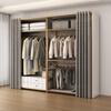 Open wardrobe home bedroom cloakroom simple coat rack storage rack floor hanging clothes rack walk-in rack color and size customization
