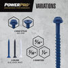 Power ProPro White Flat Head Concrete Screw Anchors (1/4 x 11/4) 100 pieces
