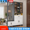 Guangdong Mercure 2026 new European style solid wood entrance hall cabinet simple modern multi-functional shoe cabinet and wine cabinet integrated storage delivery home package installation stool on the right white 40*30*200 with door style