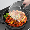 LZJV pot lid tempered glass lid stainless steel garden wok lid pan lid universal wok lid non-stick lid thickened vertical lid 30cm