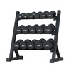 Aichen gym dumbbell set combination men's fitness home plastic-coated pure steel fixed Yaling commercial fitness equipment A-shaped 3 pairs of dumbbell racks + 30 kg dumbbells