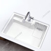 Japan imported large single sink HS800 above and below counter basin kitchen artificial marble color mute orange yellow