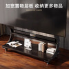 CABTE 50-120-inch TV mobile cart TV stand solid wood TV cart art bracket TV universal art cart 75/85/98/100 oak black