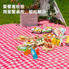 Yexiang disposable tablecloth plastic waterproof thickened tablecloth plaid tablecloth round table rectangular square table pastoral picnic mat 10 sheets/bag 1.8X1.8 meters red plaid