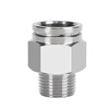EXSN 304 stainless steel pneumatic connector PC male thread straight air pipe connector quick plug male thread connector PC14-04