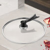 LZJV pot lid tempered glass lid stainless steel garden wok lid pan lid universal wok lid non-stick lid thickened vertical lid 30cm