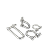 Jinchao national standard 304 stainless steel D-shaped bow shackle U-ring lifting ring lifting shackle connection port lifting lug D-shaped shackle M4 (load capacity 120 kg)