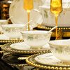 Han Ming New Year's Gift Jingdezhen Chinese-style bowls, plates and tableware complete set for home relocation bone china bowls and chopsticks set high-end luxury version 88-piece set丨with high-end brocade box