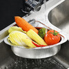 Deer color stainless steel kitchen sink triangle drain rack leftovers filter rag wash basin drain 304 stainless steel triangle drain basket-silver