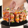 Shijin German quality air fryer hanging grill 316 grill vertical oven stainless steel round skewers grill + 24 skewers 16cm