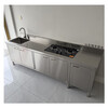 304 stainless steel workbench with pool platform sink integrated stove cabinet hotel commercial home kitchen cabinet 120-60-80 single pool 1 point 2mm thick