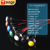 PBS-11A/B 110 switch with wire 33B small boat-shaped round button low voltage circuit wire speaker appliance KCD1 red 2 feet 2 gears with wire 10cm copper parts