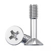 Tianzhuo Hardware 304 stainless steel countersunk head cross-loosening screw flat head non-loosening screw half-thread small screw M3M4M5M6 M5*20 5 pcs