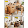Pengneng all solid wood computer desk small apartment modern table home simple writing desk study table bedroom desk desk + horn chair * 1 remark color 120cm * 60cm * 75cm