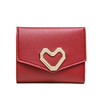 Bags Women's Wallet Tri-fold Love Coin Purse Small Bag Women's Clutch Pink