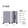 Bremen Luggage JD.com Cooperation Trolley Suitcase Boarding Case Password Leather Case Gray 26-inch Plus
