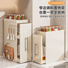 LZJV kitchen shelf multi-functional multi-layer pull-out drawer cabinet narrow side condiment storage counter top spice cabinet cream color carbon steel 3-layer upgraded large pull-out style