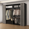 Open wardrobe home bedroom cloakroom simple coat rack storage rack floor hanging clothes rack walk-in rack color and size customization