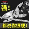 Delixi Electric iron scissors industrial keel aviation aluminum buckle plate curved mouth stainless steel light steel wire special large scissors desktop aviation scissors straight head 10