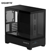 95% new GIGABYTE C201G panoramic upper and lower compartment chassis, blackened tempered glass side transparent, compatible with top 360/side 240 water cooling, quick-release dust filter, black M-ATX