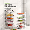 Shuaishi kitchen food preparation rack foldable pot rack side dish multi-layer storage rack stainless steel food preparation storage rack