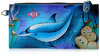 Anna by Anuschka Women's Hand-Painted Leather Storage Wallet, Playful Dolphin, Playful Dolphin Playful Dolphin One Size Fits All