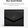 COACH Women's Wallet Wyn Colorblock Signature Canvas Small Leather Snap Flip Fashion Daily Card Holder 11971002 Black Classic os