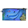 Anna by Anuschka Women's Hand-Painted Leather Storage Wallet, Playful Dolphin, Playful Dolphin Playful Dolphin One Size Fits All