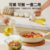 KOBACH oil bottle spray pouring dual-purpose oil bottle glass spray bottle push-type soy sauce vinegar quantitative oil control pot seasoning bottle white 470ml one pack