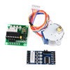 Zejie stepper motor 28YBJ-48+ULN2003 driver board 4-phase 5-wire 5V12V stepper motor reduction motor module driver board green board +5V motor