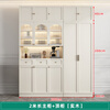 Sentai Xiong solid wood sideboard modern minimalist storage cabinet kitchen living room storage cabinet wall-mounted restaurant wine cabinet multi-functional cabinet door-to-door delivery + self-installation (cream style)/customer service 0.8 meters long - full body main cabinet solid wood sideboard