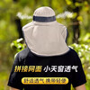 Men's summer anti-UV outdoor fishing mask with large brim, dark gray (with mask - same style for men and women)