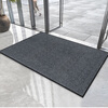 Jushiyi double stripe anti-slip mat thickened wear-resistant commercial welcome carpet striped absorbent floor mat entry staircase bathroom door anti-slip floor mat double stripe gray 60*90cm