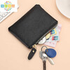 Chanyue Genuine Leather Coin Purse Women's Mini Small Card Holder Women's 2025 New Short First Layer Cowhide Key Coin Clutch Dark Coffee Genuine Leather Small Coin Purse