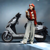 AE4F3 electric vehicle 72V high-performance scooter electric motorcycle high-power high-speed electric motorcycle for hill climbing and commuting. Standard configuration 75-yard starry sky gray 2000W Transit 72/120 portable lithium battery 600 miles