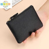 Chanyue Genuine Leather Coin Purse Women's Mini Small Card Holder Women's 2025 New Short First Layer Cowhide Key Coin Clutch Dark Coffee Genuine Leather Small Coin Purse