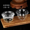 Disposable tea cup, thickened heat-resistant Kung Fu tea cup, high-end transparent crystal cup, office reception cup, tea cup, 100 pieces (60ml)