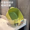 Xibotu double-layer dopamine drain basket household cute fruit basket cleaning and filtering two-in-one thickened fruit plate vegetable washing basket medium-white with duckbill stickers