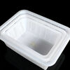 Bodenju Large Plastic Basket Rectangular Supermarket Leakage Basket Thickened Encrypted Kitchen Washing Vegetables White No. 5338 54*42*19.5