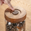 Genasi coffee bean powder special glass sealed jar high-value automatic exhaust storage jar food-grade tea jar with spoon bottle