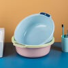 Enshousu thickened and deepened basin household large and small baby washbasin student dormitory laundry basin washing vegetables and feet plastic basin 2023 thickened anti-slip blue 2025 single + small size 26*8*18
