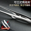 GEEGO BBQ tongs 316 stainless steel food tongs can stand upright barbecue tongs anti-scalding tongs for frying steaks food tongs for bread 316 steel large size can stand for barbecue food tongs about 28cm