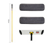 Rubbermaid Business Supplies 18-inch Microfiber Flat Mop Gray Set Inlet Mop Hotel Mop Wet and Dry Lazy Mop 18-inch Set Contains 2 Mops (Gray + Gray)