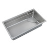 Zhonglang Japanese-style 304 stainless steel brushed embossed nano gray large single-slot thick edge stretch sink vegetable basin 7643 690X430 (double steps)