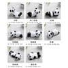 Fat Donglai's same style chopstick holder, cute little panda chopstick holder, chopstick holder, creative national treasure panda ceramic ornament, household chopsticks, 1 piece of each style (8 pieces in total)